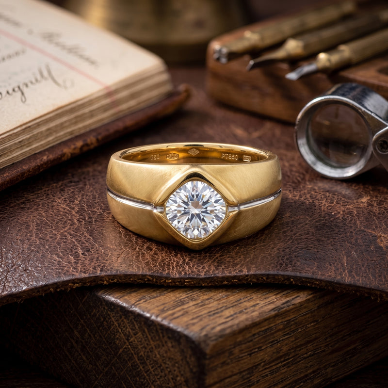 Rhombus Core Solitaire Lab Grown Diamond Ring