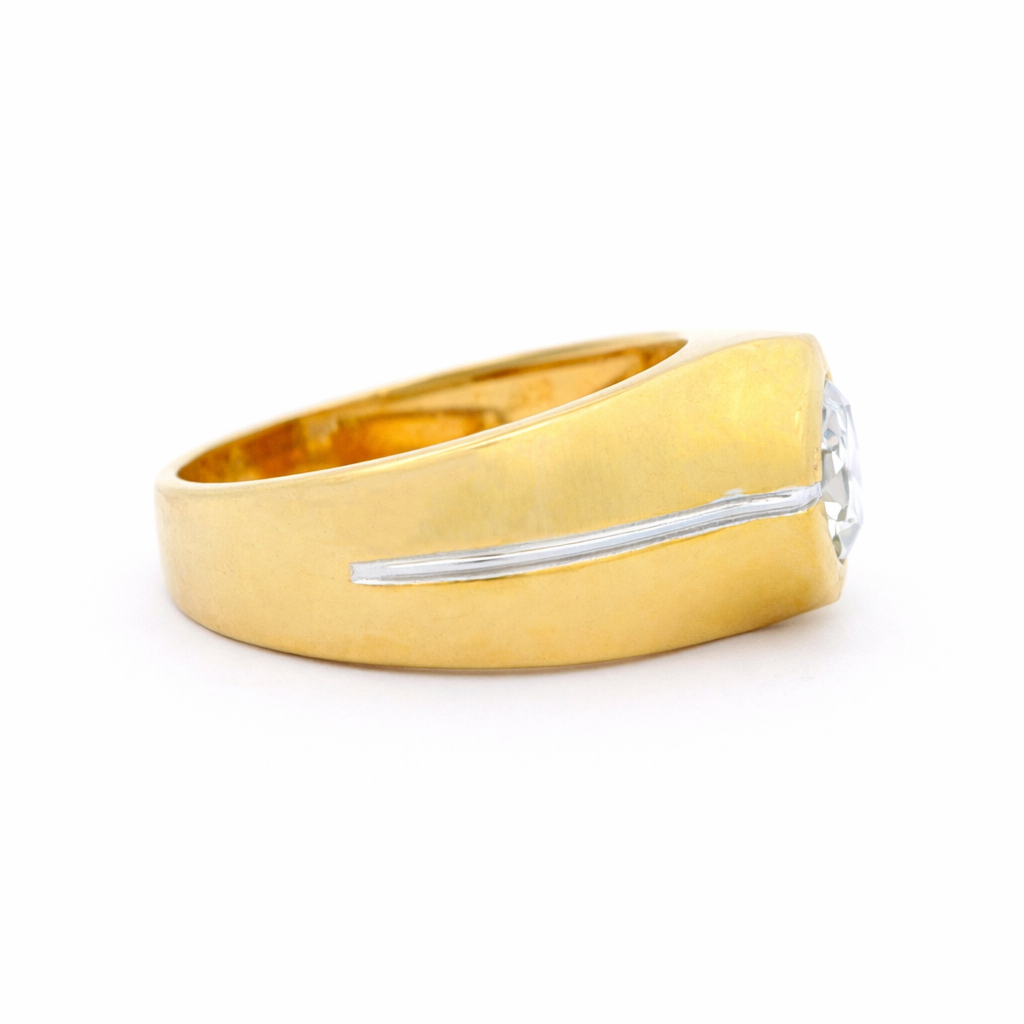 Rhombus Core Solitaire Lab Grown Diamond Ring