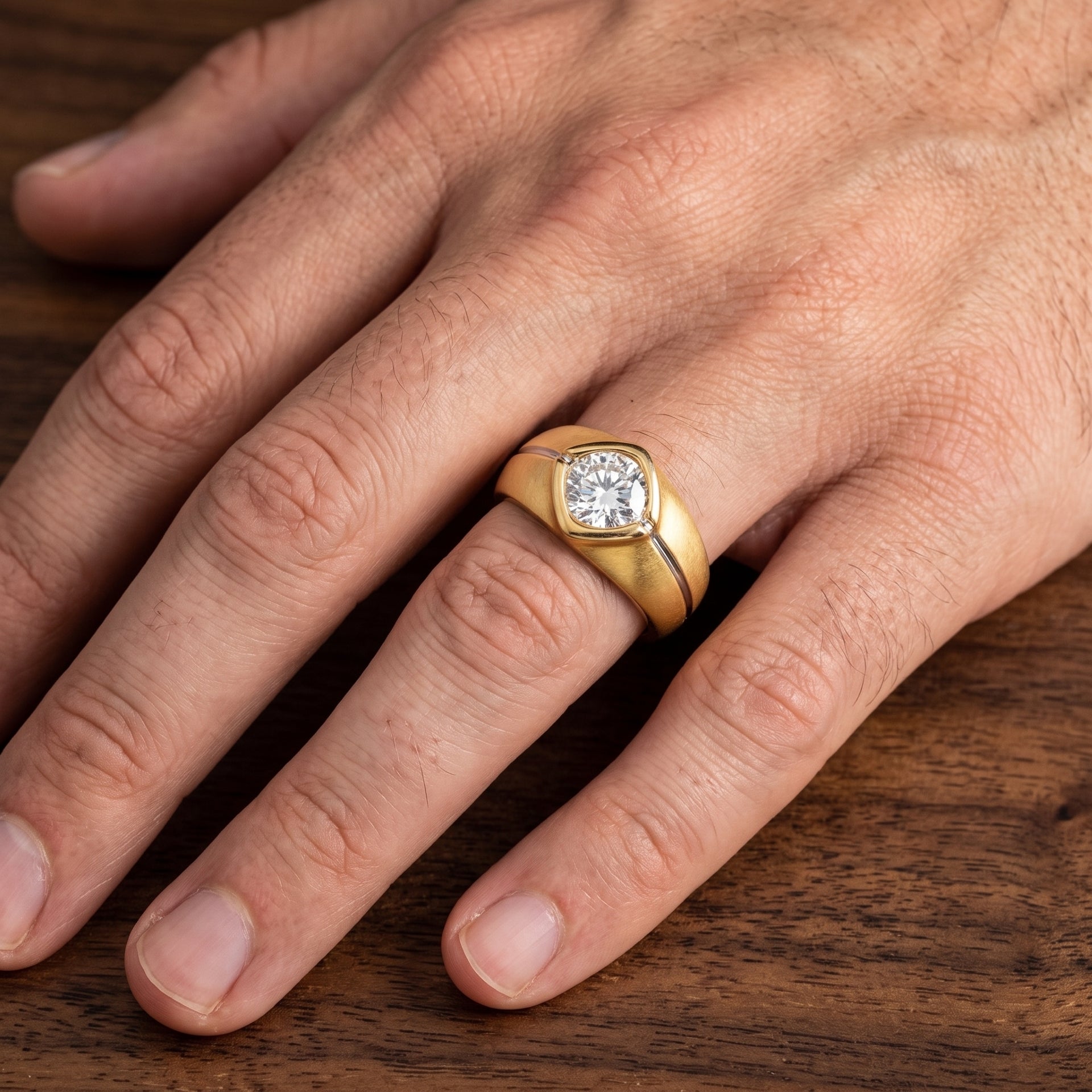 Rhombus Core Solitaire Lab Grown Diamond Ring
