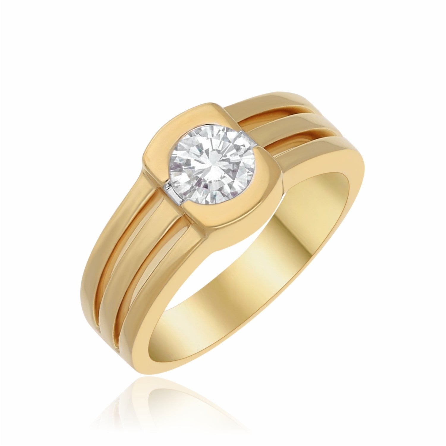 Parallel Crest Solitaire Lab Grown Diamond Ring