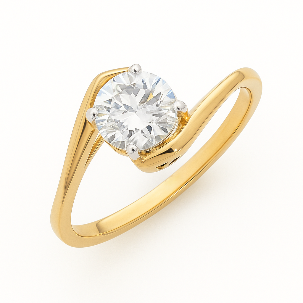 Sway Embrace Solitaire Lab Grown Diamond Ring