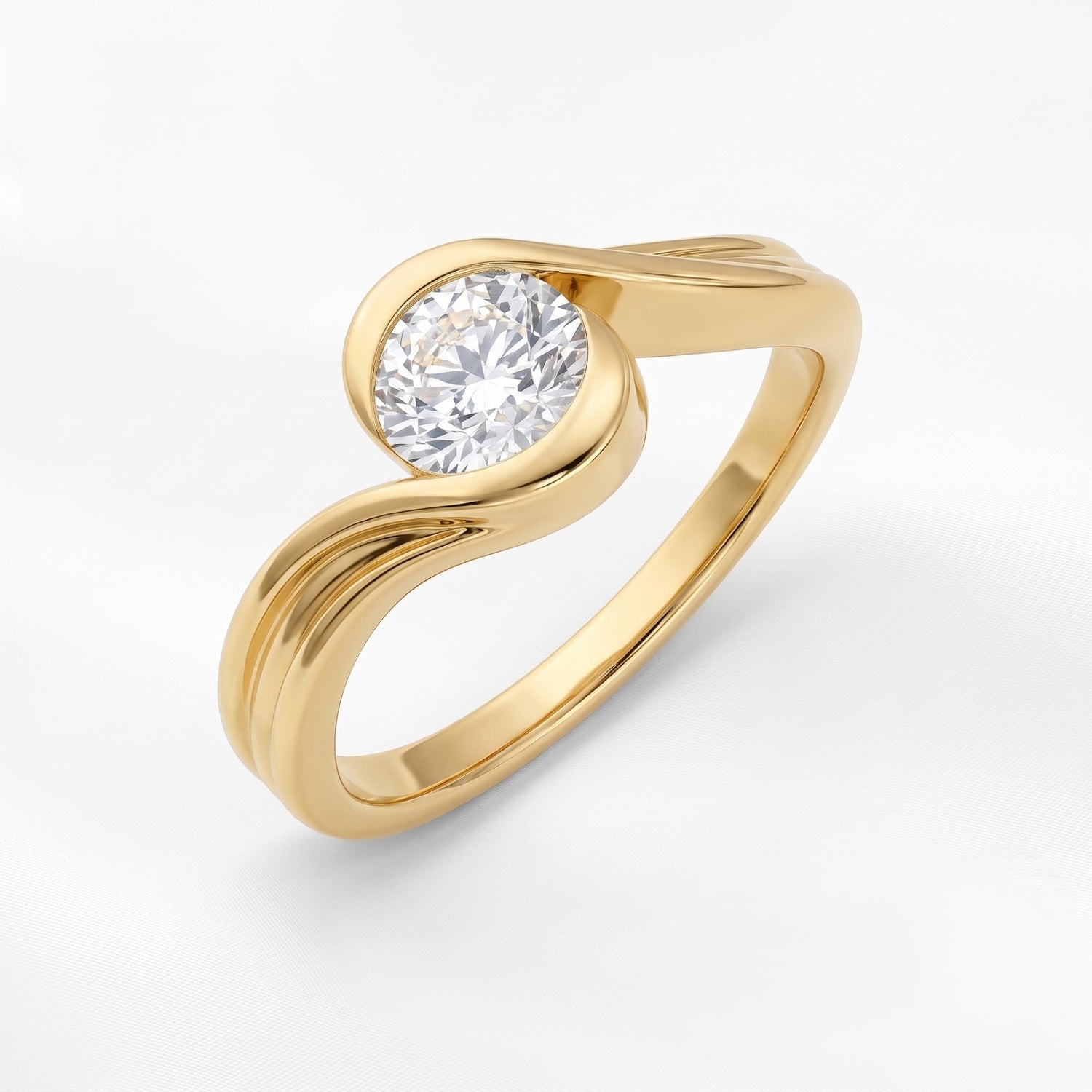 Mirage Twist Solitaire Lab Grown Diamond Ring