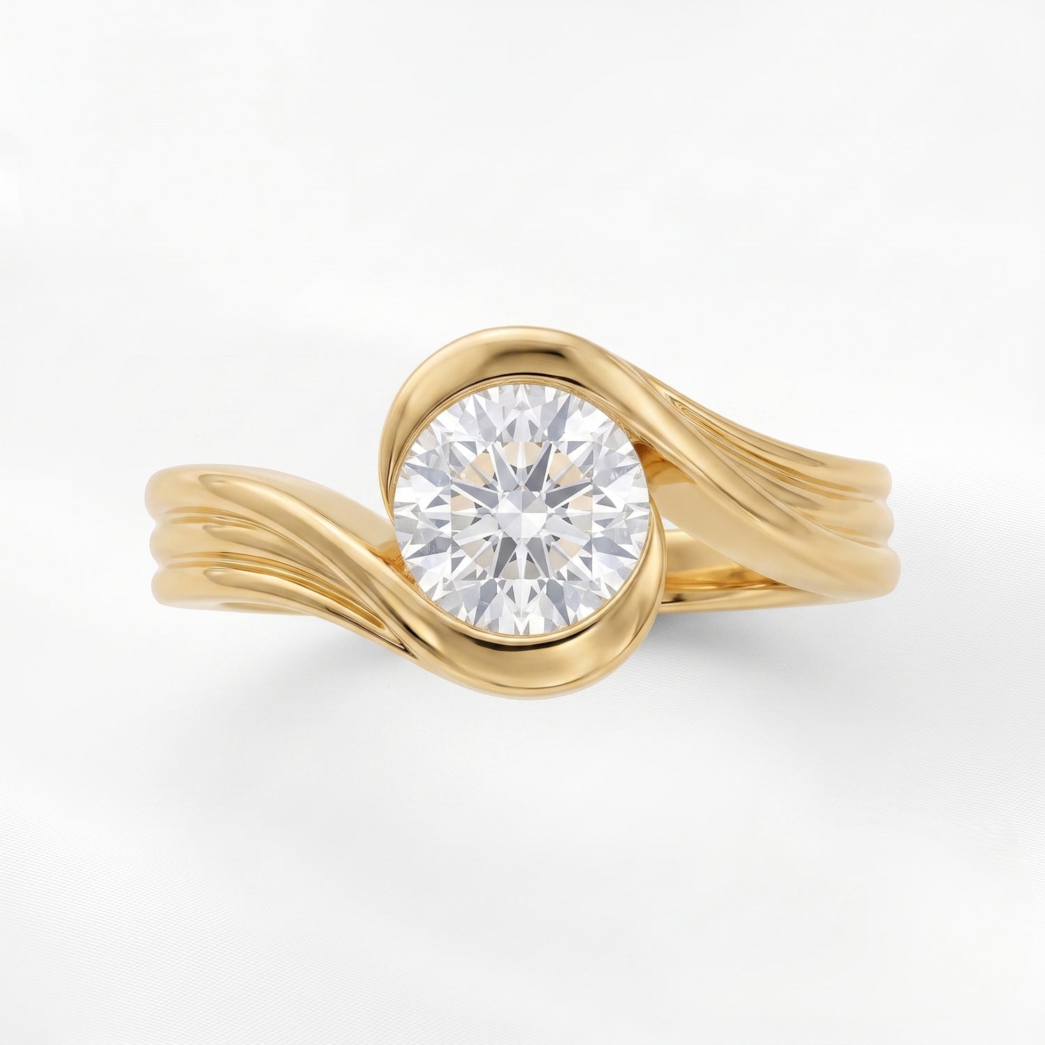 Mirage Twist Solitaire Lab Grown Diamond Ring