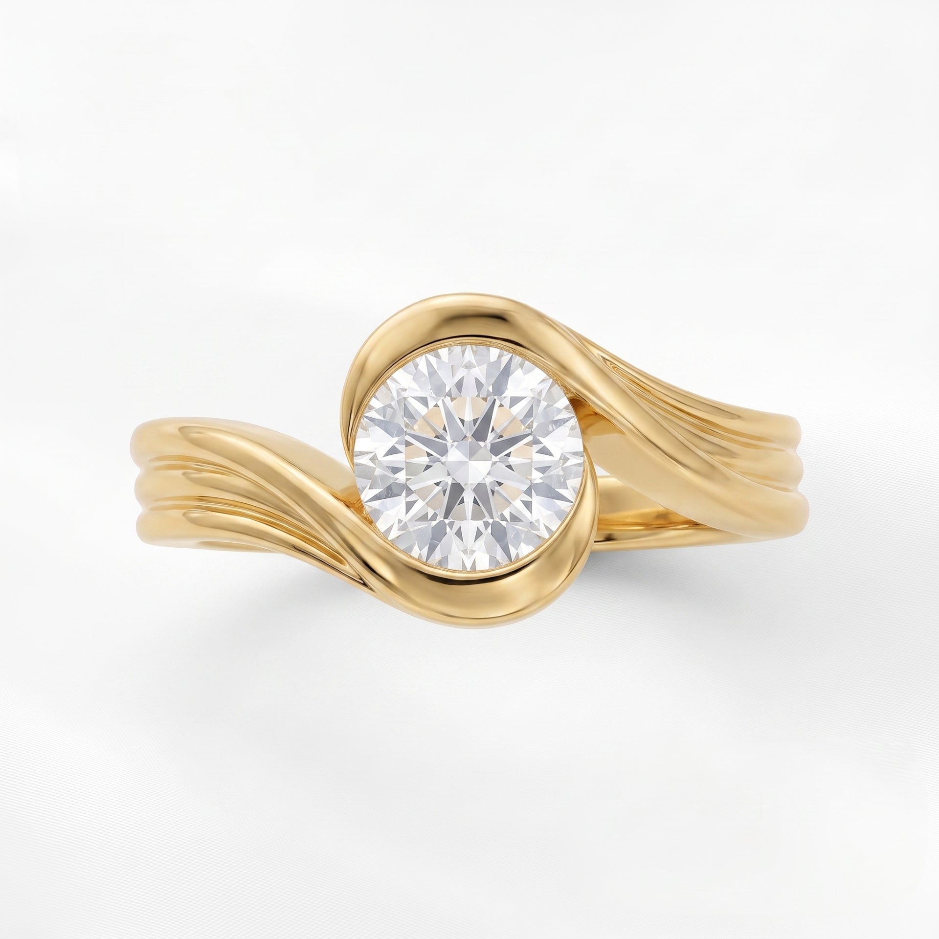 Mirage Twist Solitaire Lab Grown Diamond Ring