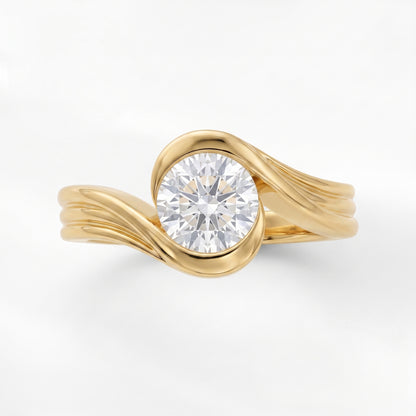 Mirage Twist Solitaire Lab Grown Diamond Ring