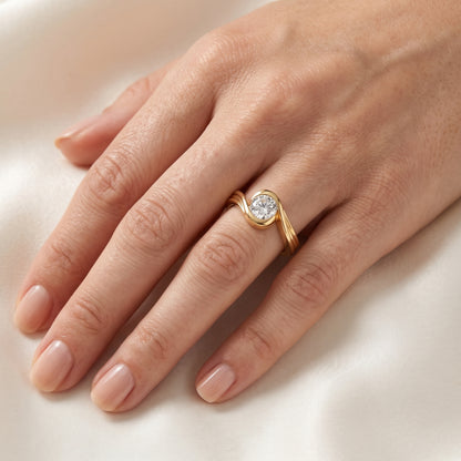 Mirage Twist Solitaire Lab Grown Diamond Ring