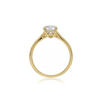 Classic Cathedral Solitaire Lab Grown Diamond Ring