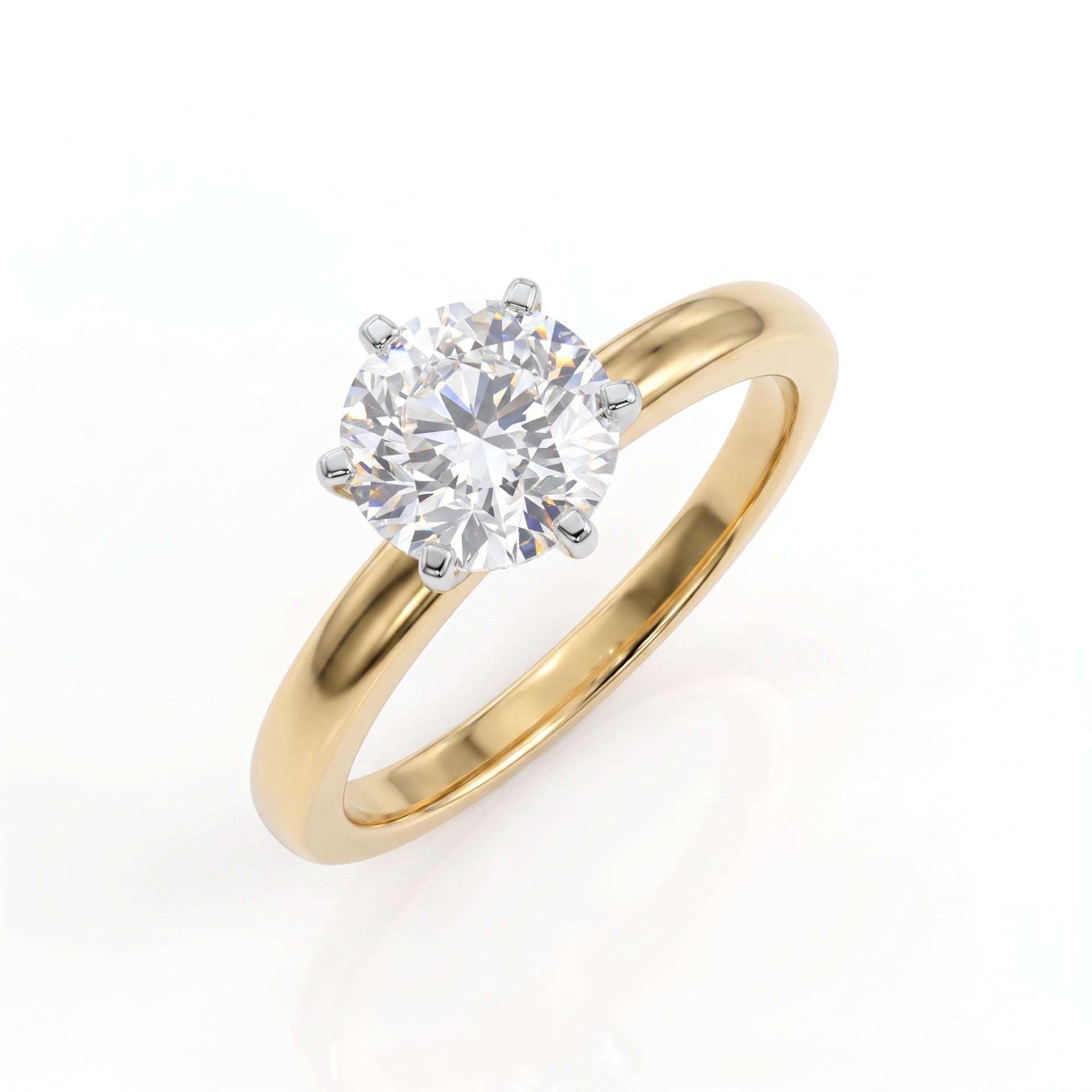 PrimaLuxe Solitaire Lab Grown Diamond Ring