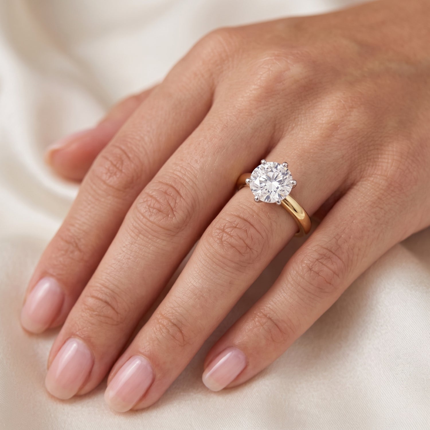PrimaLuxe Solitaire Lab Grown Diamond Ring