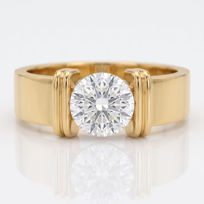 Goldline Axis Solitaire Lab Grown Diamond Ring