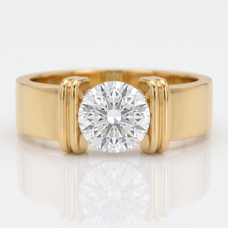 Goldline Axis Solitaire Lab Grown Diamond Ring
