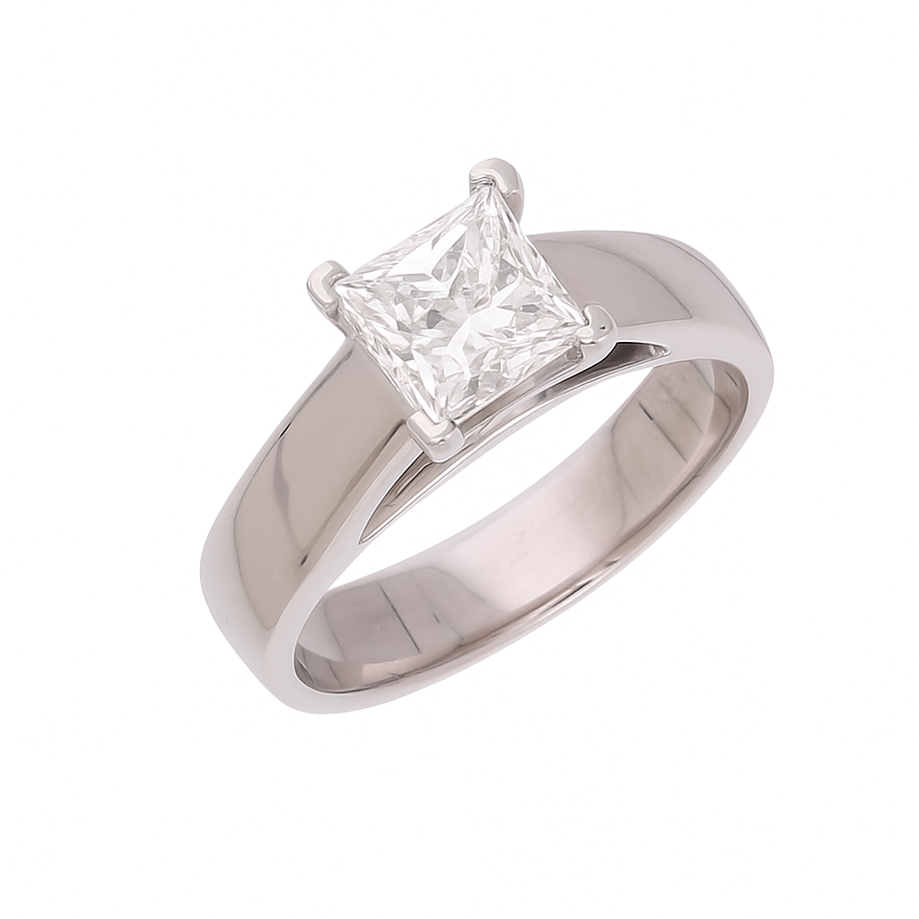 Aria Square Solitaire Lab Grown Diamond Ring