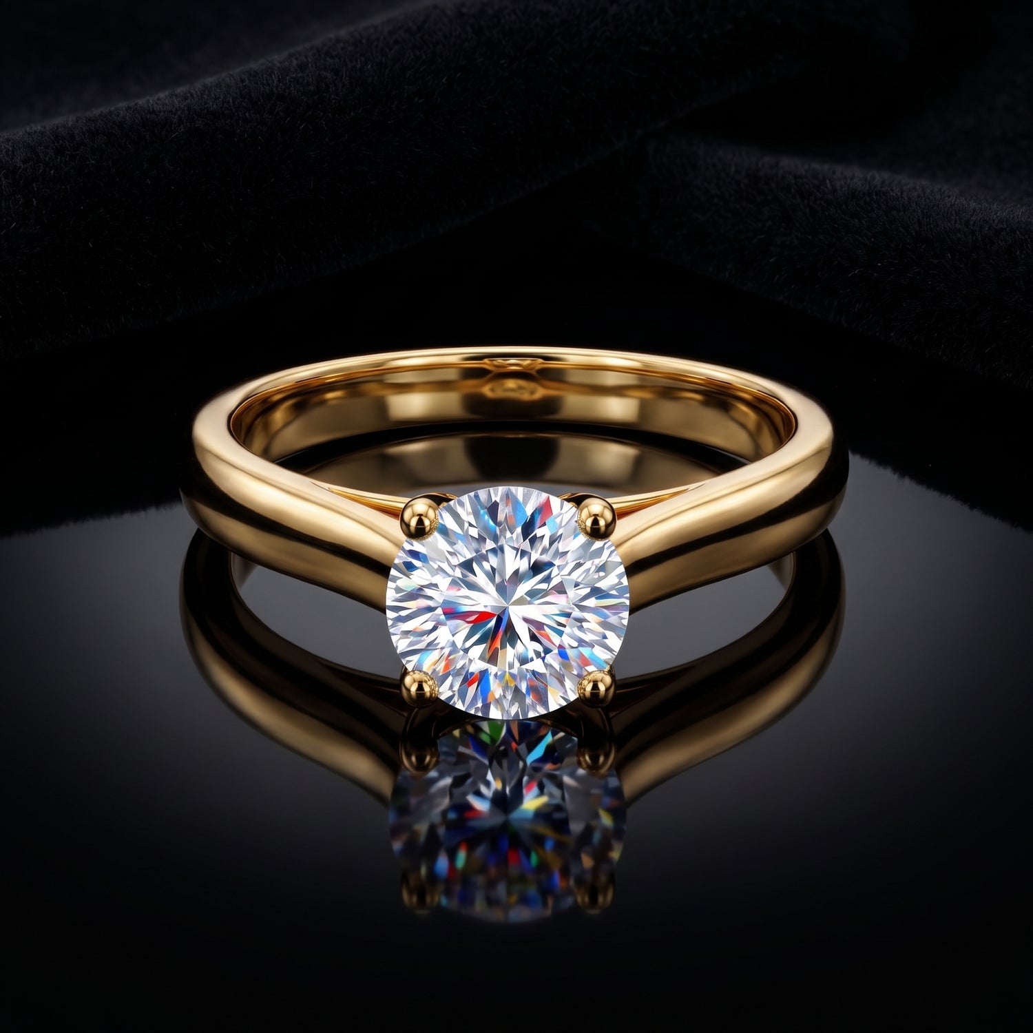 Golden Promise Solitaire Lab Grown Diamond Ring