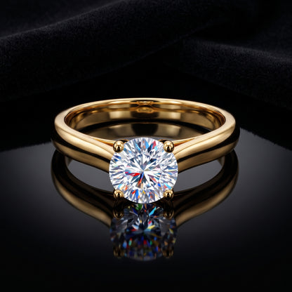Golden Promise Solitaire Lab Grown Diamond Ring