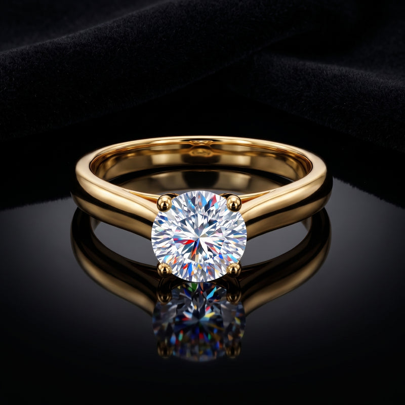 Golden Promise Solitaire Lab Grown Diamond Ring