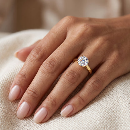 Golden Promise Solitaire Lab Grown Diamond Ring