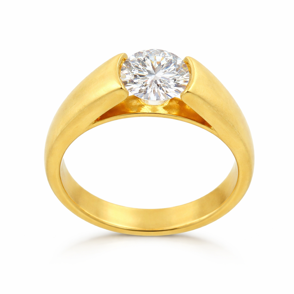 Titan Cradle Solitaire Lab Grown Diamond Ring