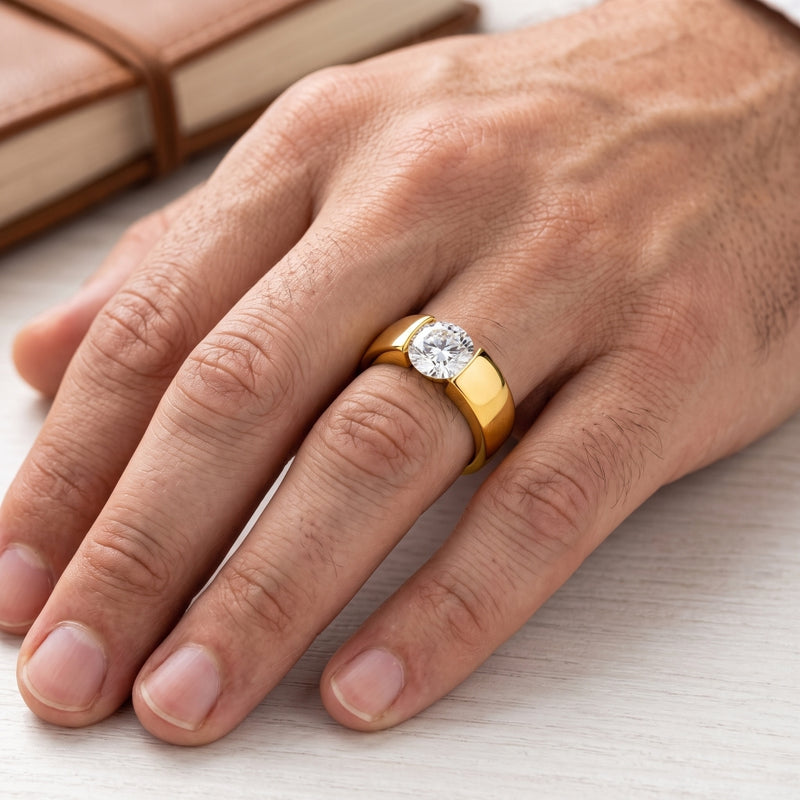Titan Cradle Solitaire Lab Grown Diamond Ring