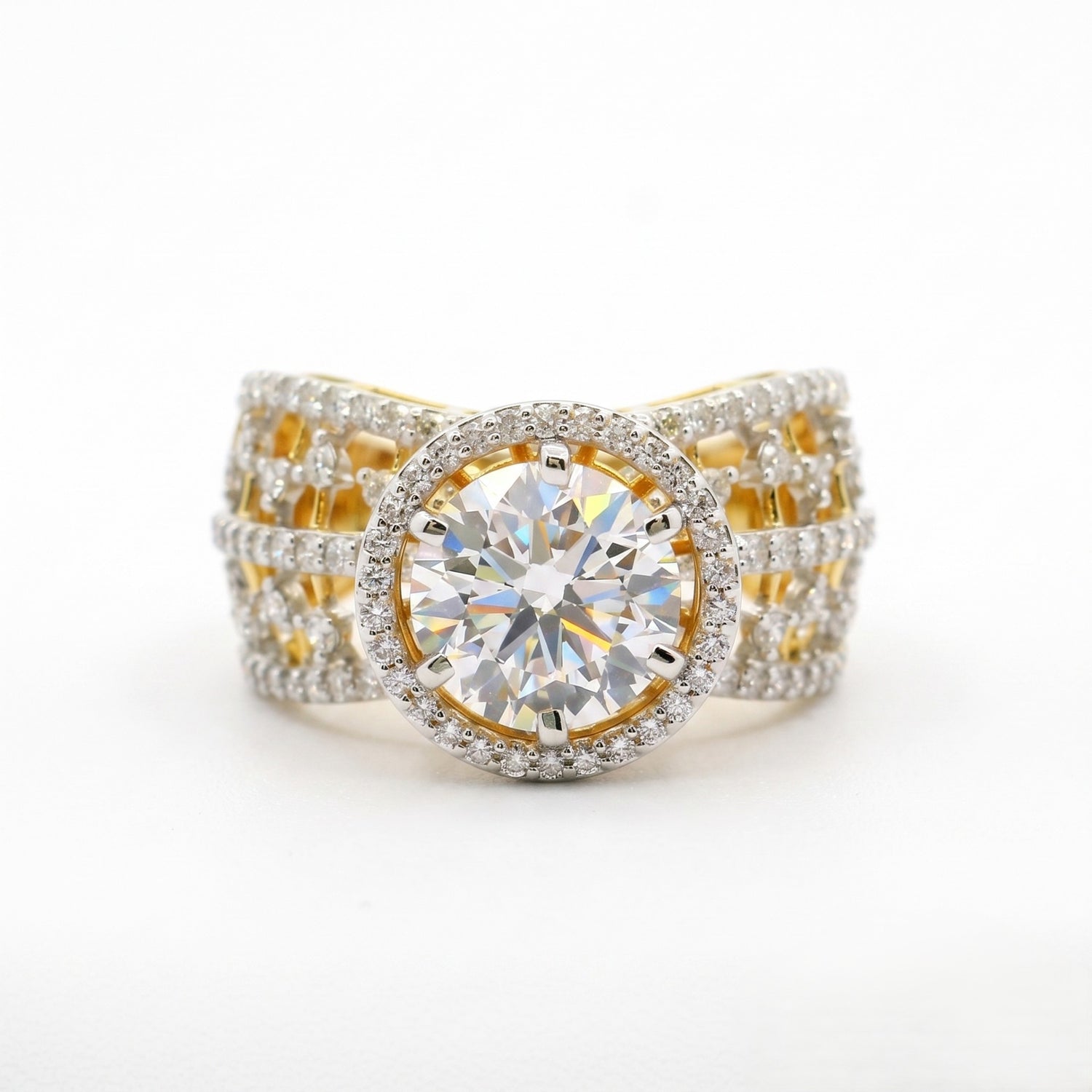 Royal Honeycomb Solitaire Lab Grown Diamond Ring