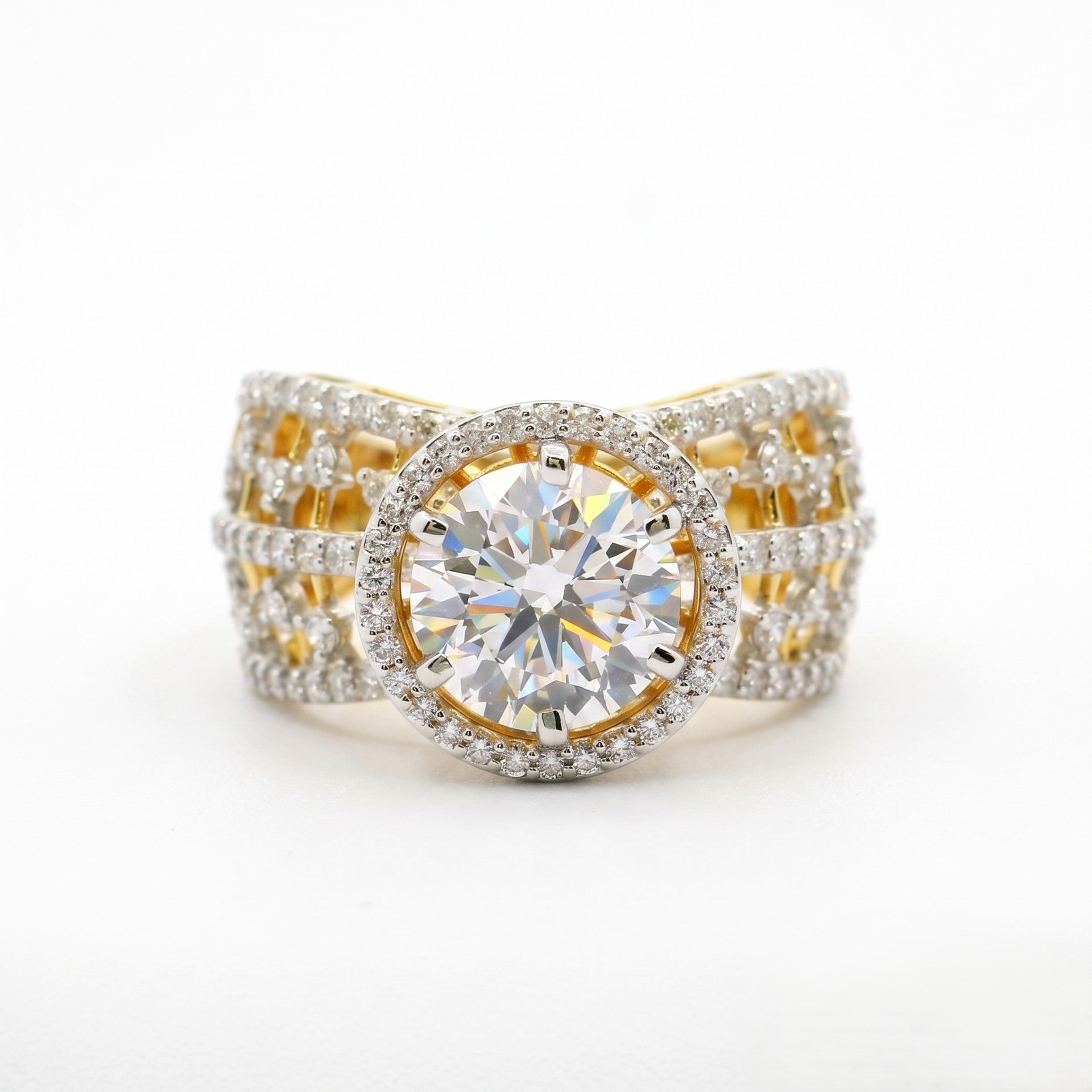Royal Honeycomb Solitaire Lab Grown Diamond Ring