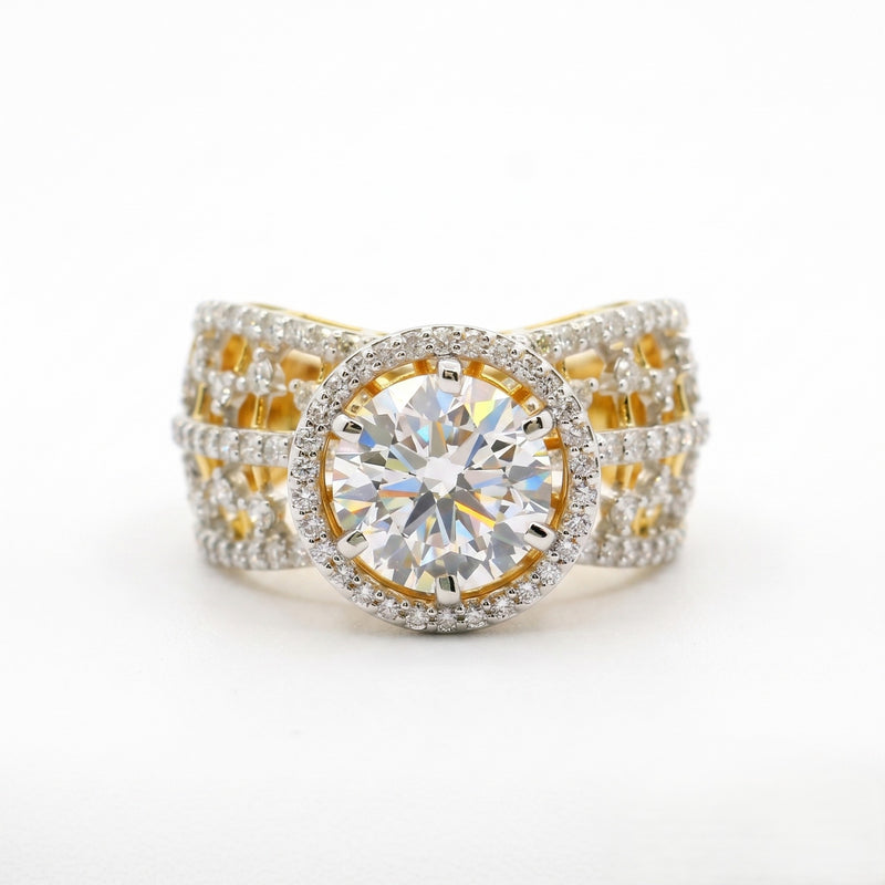 Royal Honeycomb Solitaire Lab Grown Diamond Ring