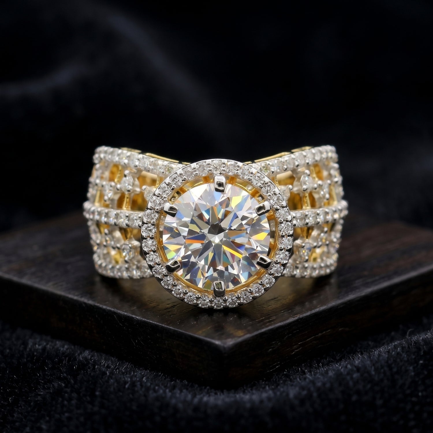 Royal Honeycomb Solitaire Lab Grown Diamond Ring