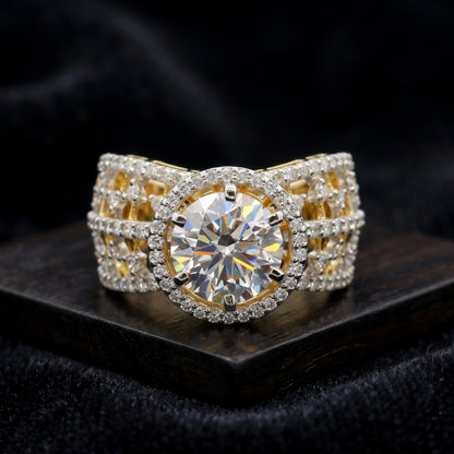 Royal Honeycomb Solitaire Lab Grown Diamond Ring