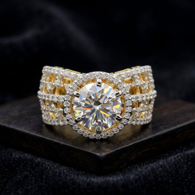 Royal Honeycomb Solitaire Lab Grown Diamond Ring