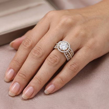 Royal Honeycomb Solitaire Lab Grown Diamond Ring