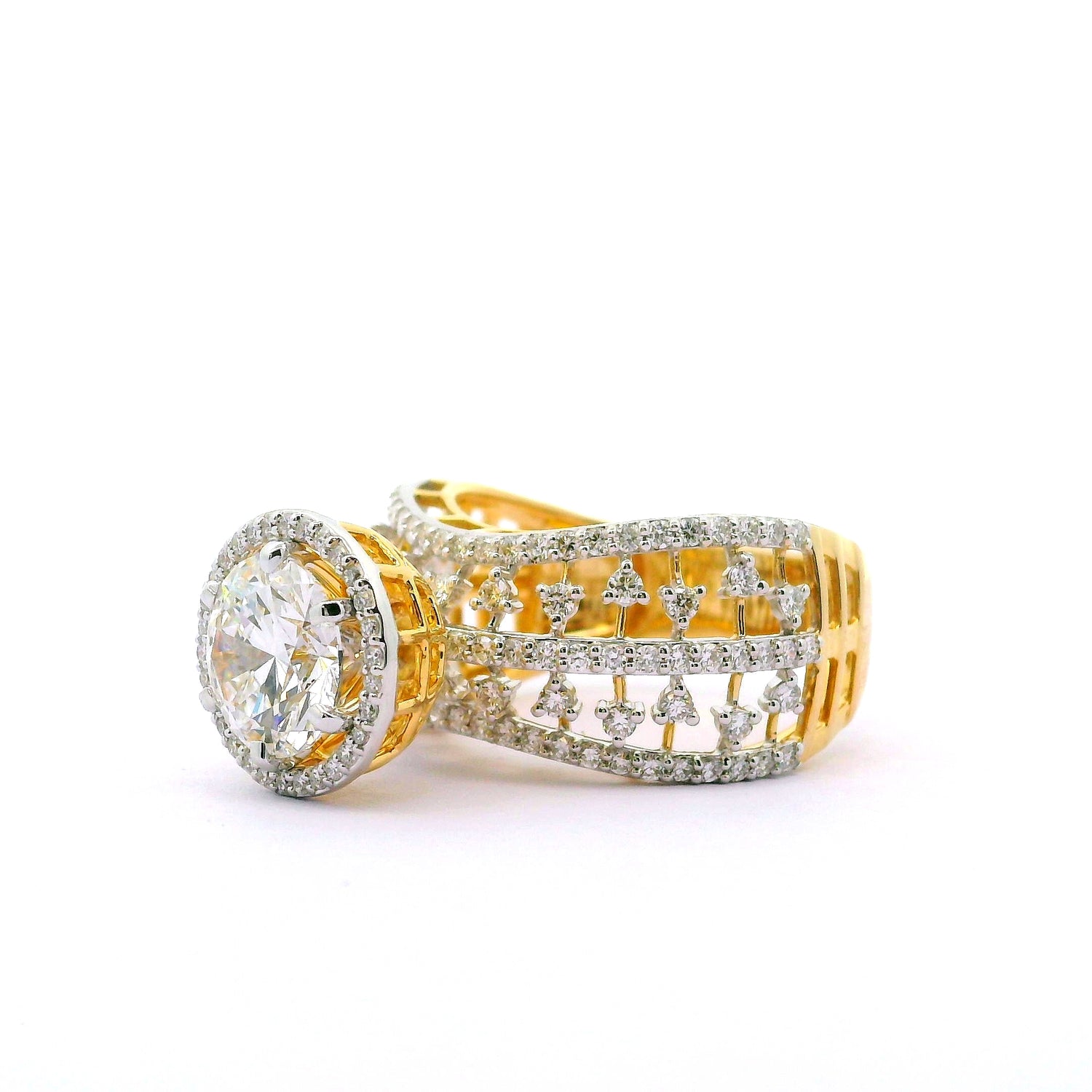 Royal Honeycomb Solitaire Lab Grown Diamond Ring