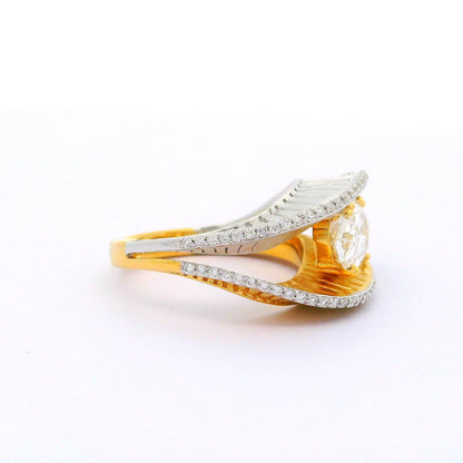 Oceanic Crest Solitaire Lab Grown Diamond Ring