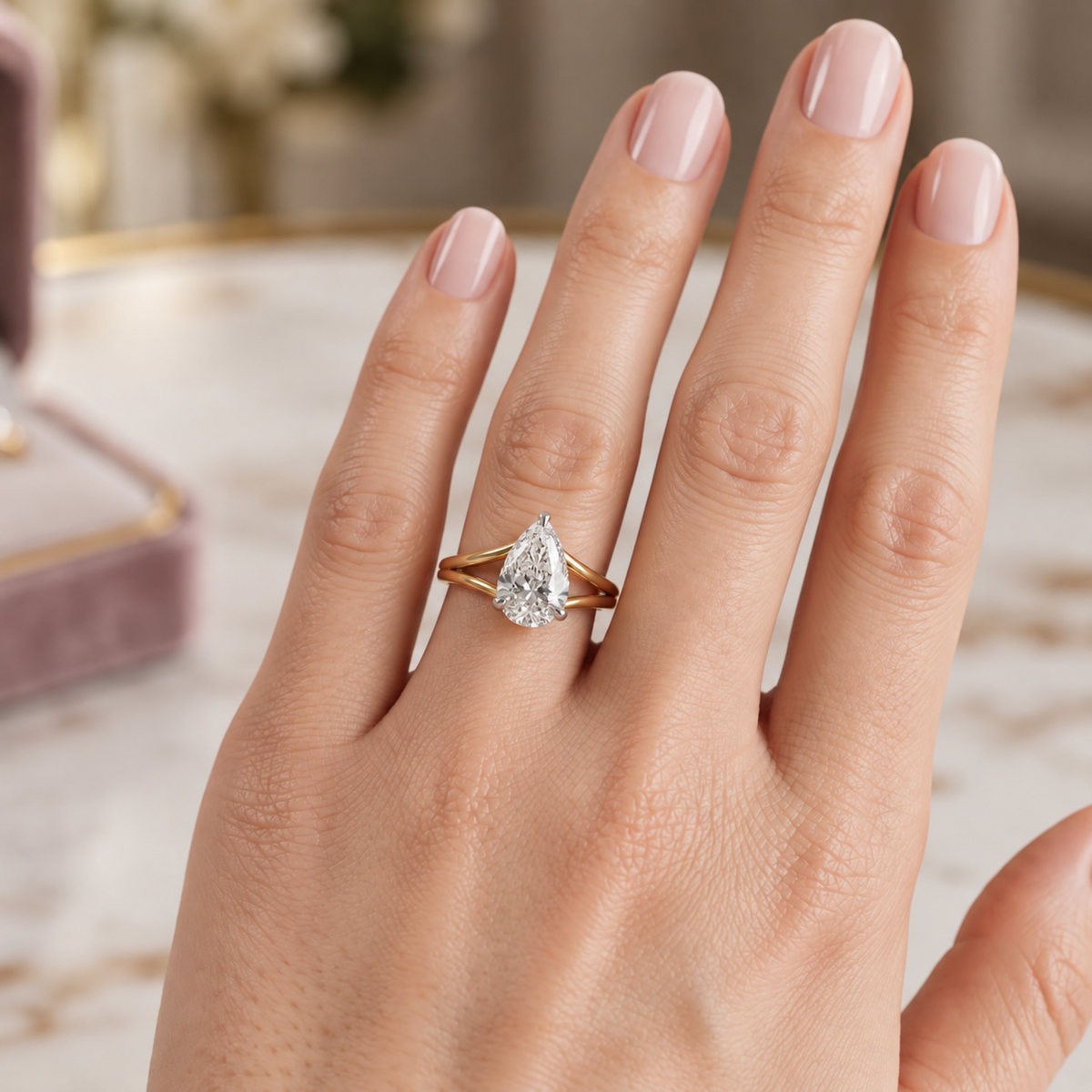 Aurora Embrace Solitaire Lab Grown Diamond Ring
