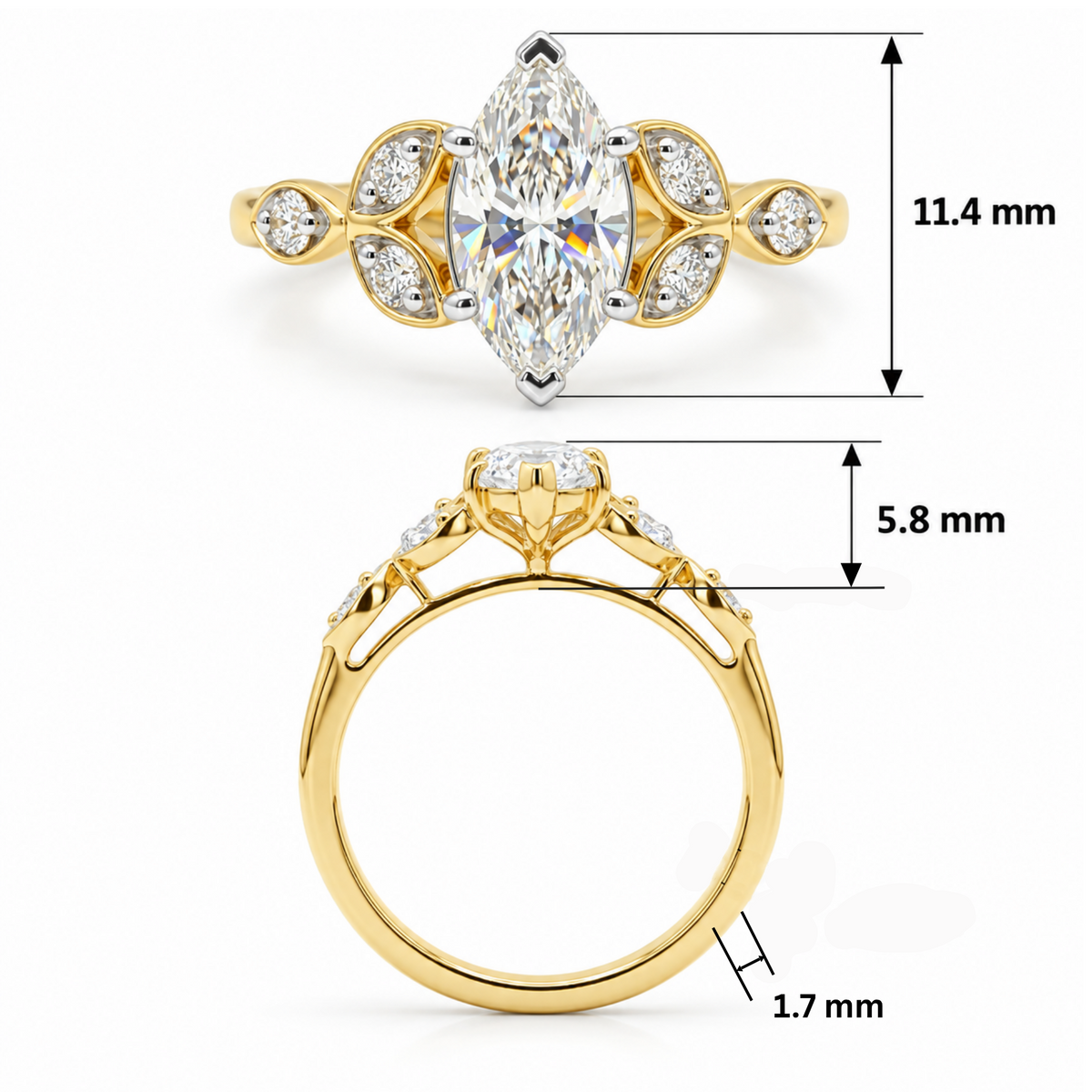 Elven Empress Solitaire Lab Grown Diamond Ring