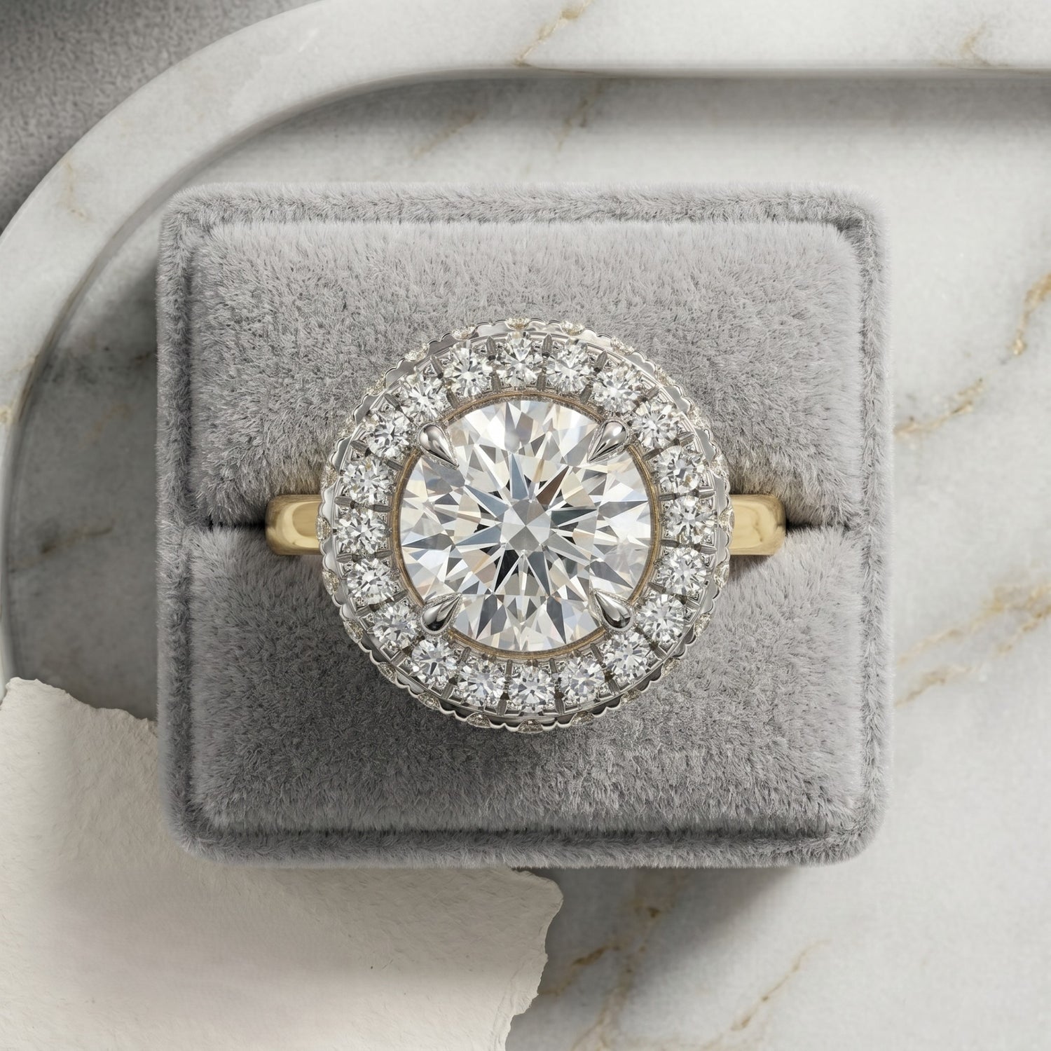 Glow Frame Solitaire Lab Grown Diamond Ring