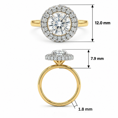 Glow Frame Solitaire Lab Grown Diamond Ring