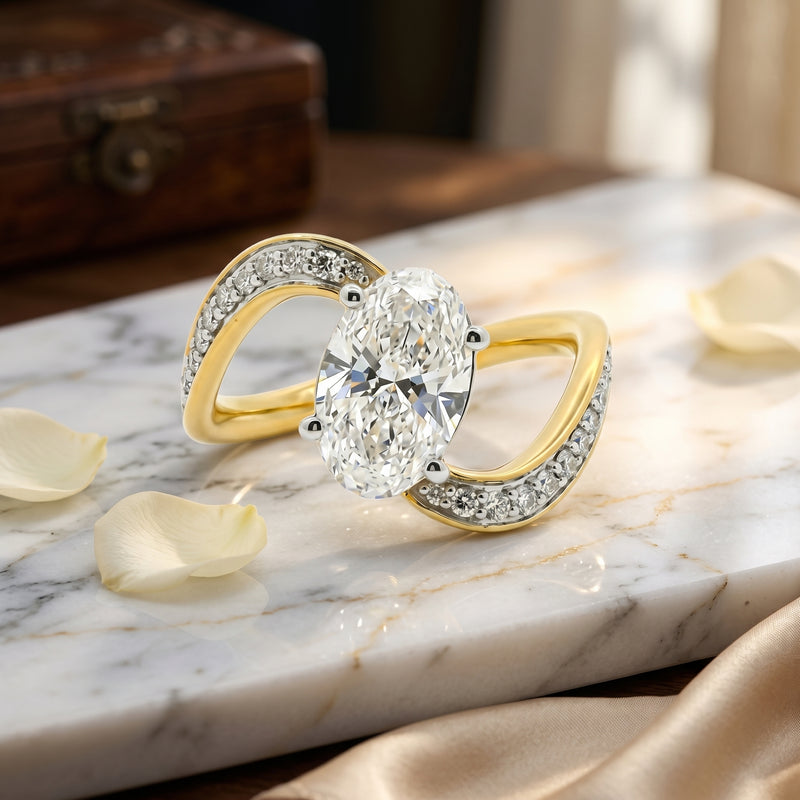 Liquid Orbit Solitaire Lab Grown Diamond Ring