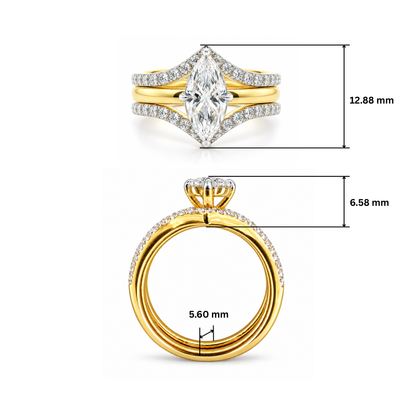 Trident Luxe Convertible Solitaire Lab Grown Diamond Ring