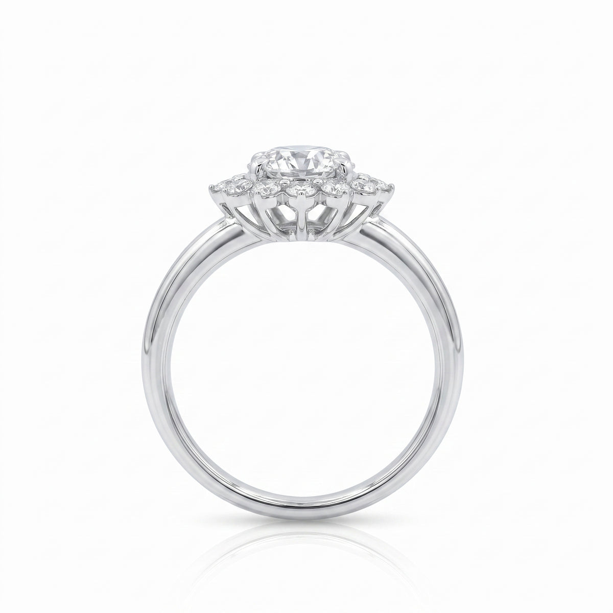 Rhapsody Crest Solitaire Lab Grown Diamond Ring