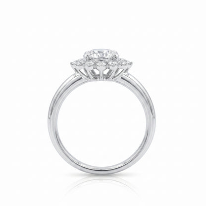 Rhapsody Crest Solitaire Lab Grown Diamond Ring