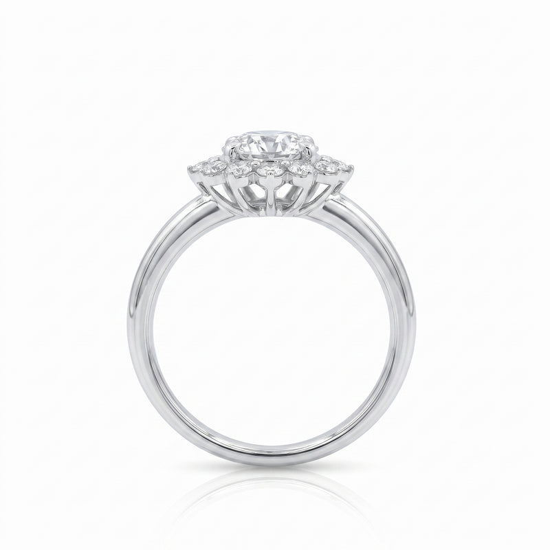 Rhapsody Crest Solitaire Lab Grown Diamond Ring