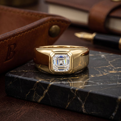Sonata Signet Solitaire Lab Grown Diamond Ring
