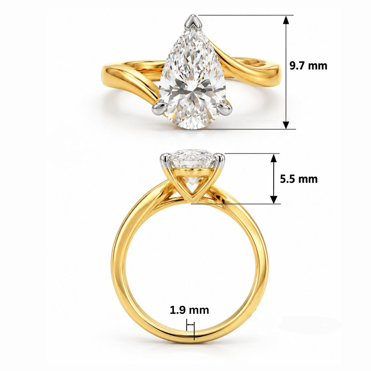Cadence Prime Solitaire Lab Grown Diamond Ring