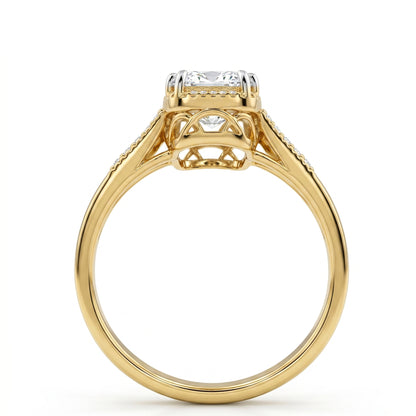 Velmira Cushion Solitaire Lab Grown Diamond Ring