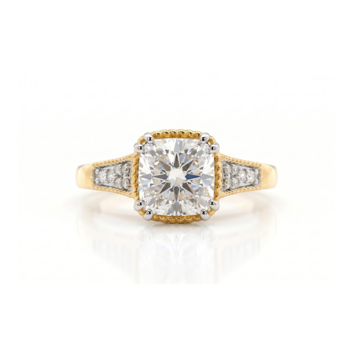Velmira Cushion Solitaire Lab Grown Diamond Ring