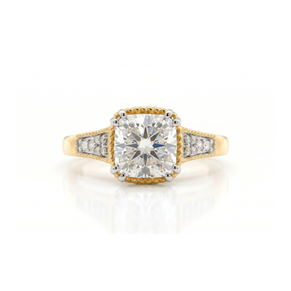 Velmira Cushion Solitaire Lab Grown Diamond Ring
