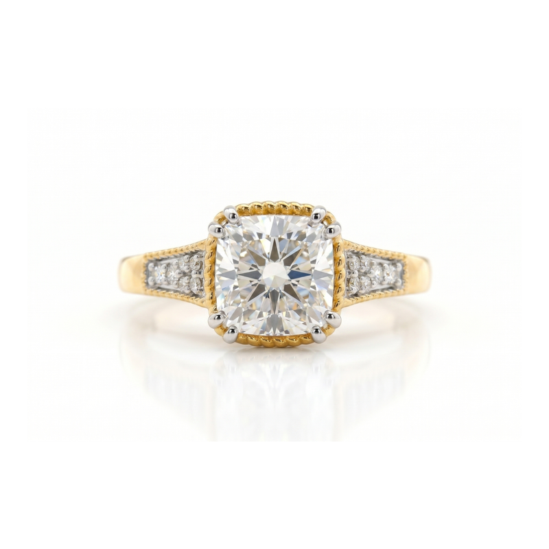 Velmira Cushion Solitaire Lab Grown Diamond Ring
