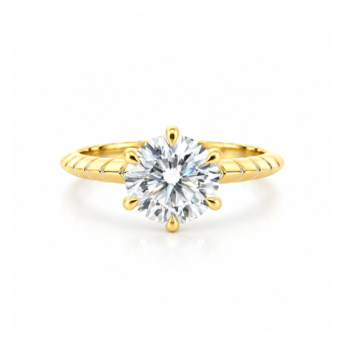 Lunara Gleam Solitaire Lab Grown Diamond Ring