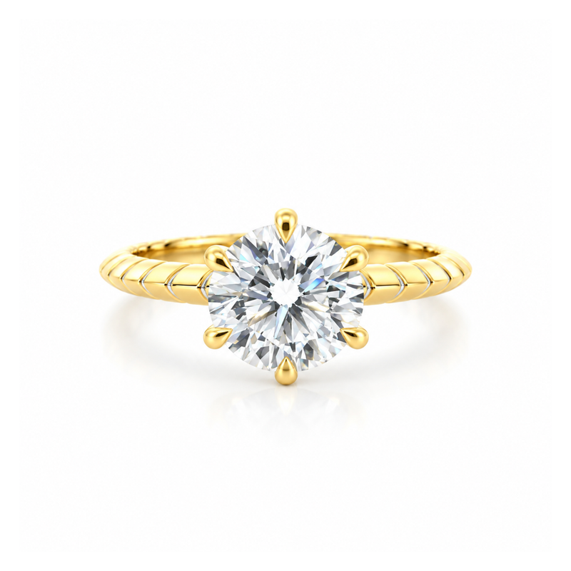 Lunara Gleam Solitaire Lab Grown Diamond Ring