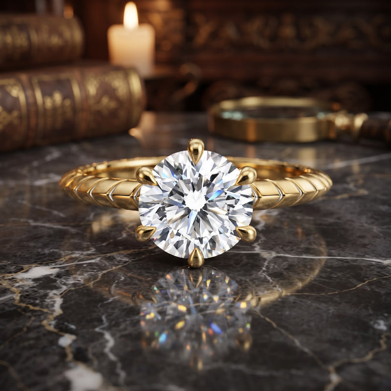 Lunara Gleam Solitaire Lab Grown Diamond Ring