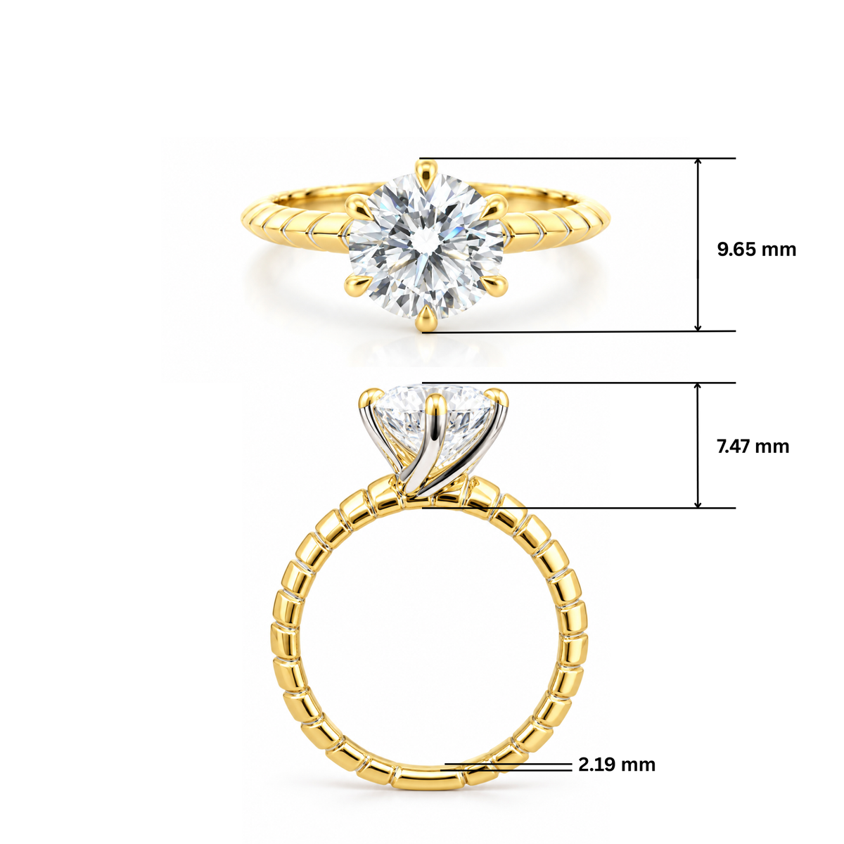 Lunara Gleam Solitaire Lab Grown Diamond Ring